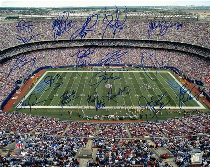 New York Giants Multi Signed 16x20 Photo With 18 Signatures Including Manning, Simms & Taylor (Steiner)